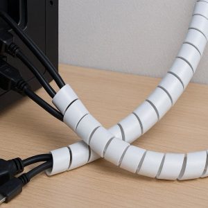 23 Spiral Cable Wrap Cord Protector Wire Management Sleeves Flexible Tube For Computer PC TV Electronics